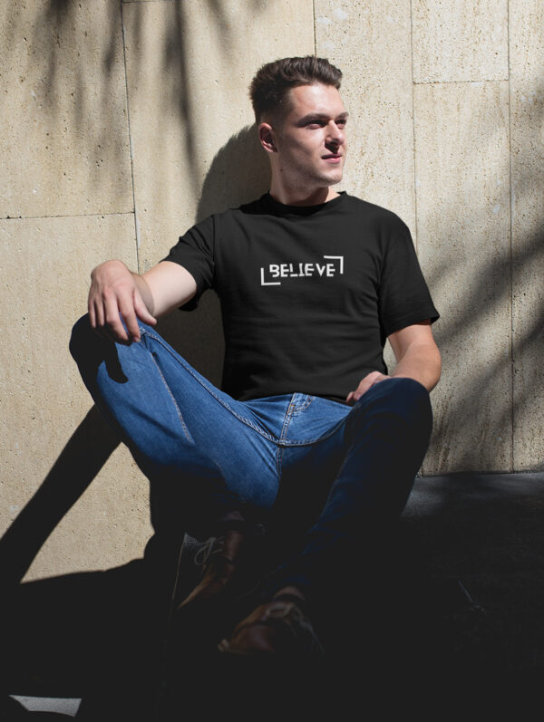 Believe Men's Black T-Shirt