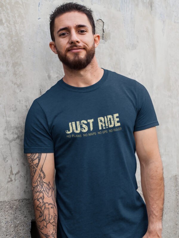 Ghost Rider Design Men's Navy Blue T-Shirt