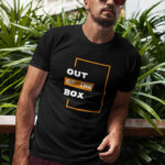 Out OF the Box Design Men's Black T-Shirt