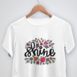 White Crop Top T-Shirt Shine