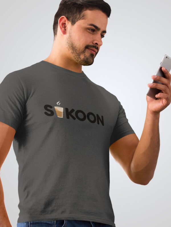 Sukoon Men's Steel Grey T-Shirt