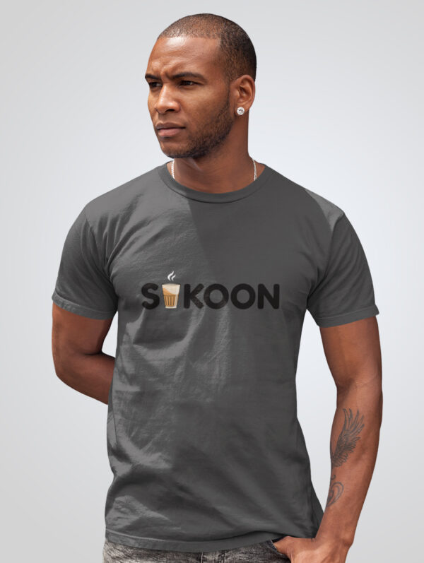 Sukoon Men's Steel Grey T-Shirt