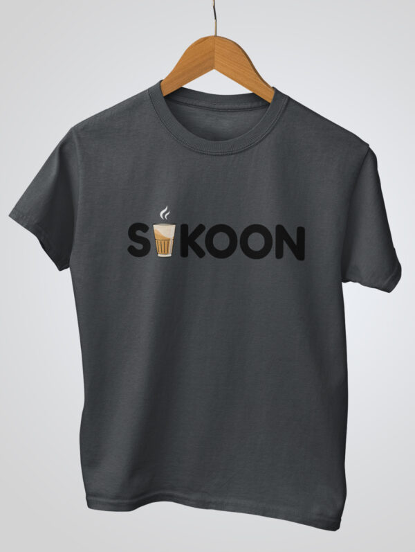 Sukoon Men's Steel Grey T-Shirt