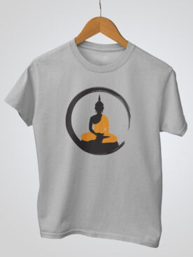 Buddha Men's Grey Melange T-Shirt