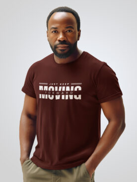 Moving Forward Men's Maroon T-Shirt