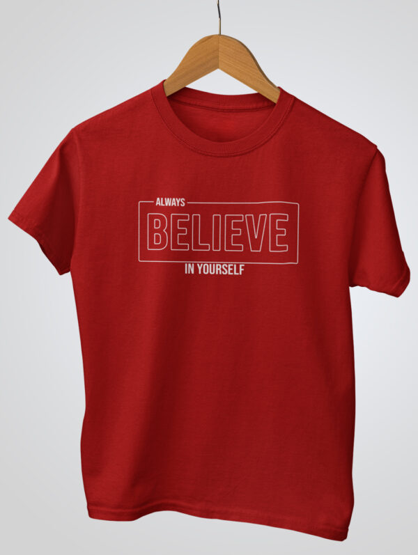 Always Believe in Yourself Men's Red T-Shirt