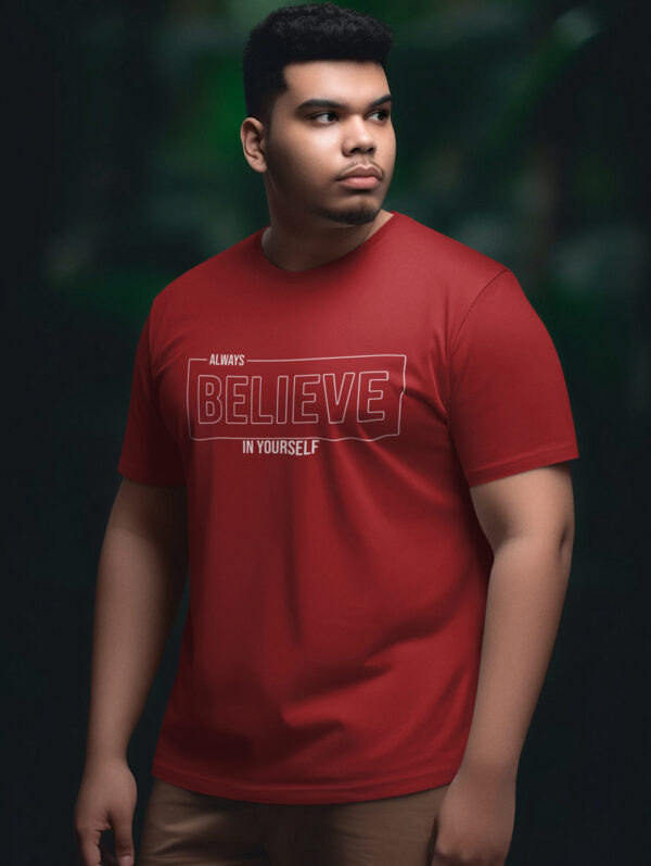 Always Believe in Yourself Men's Red T-Shirt