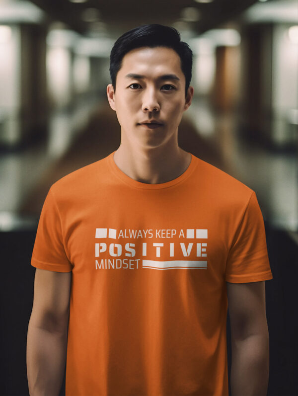 Always Keep Positive Mindset Men's Orange T-Shirt