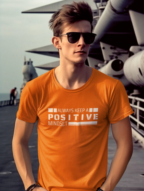 Always Keep Positive Mindset Men's Orange T-Shirt