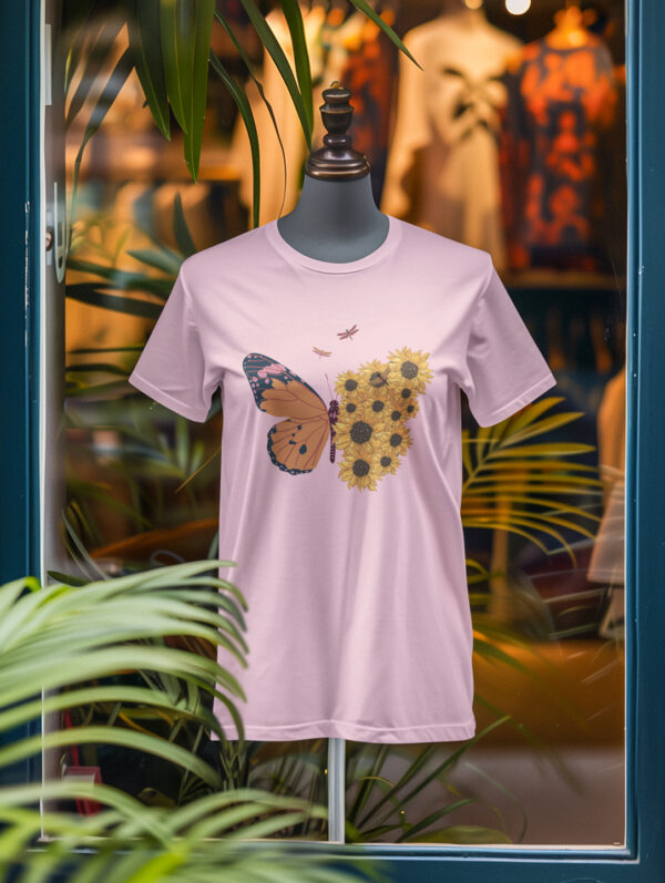 Butterfly Women's Light Pink T-Shirt