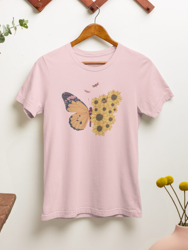 Butterfly Women's Light Pink T-Shirt