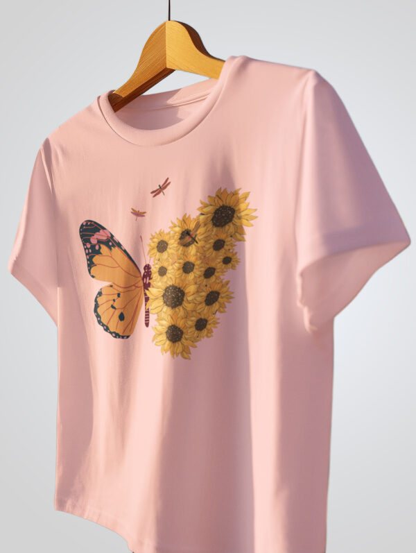 Butterfly Women's Light Pink T-Shirt