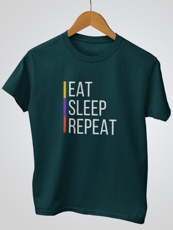 Eat Sleep Repeat Men's Petrol Blue T-Shirt