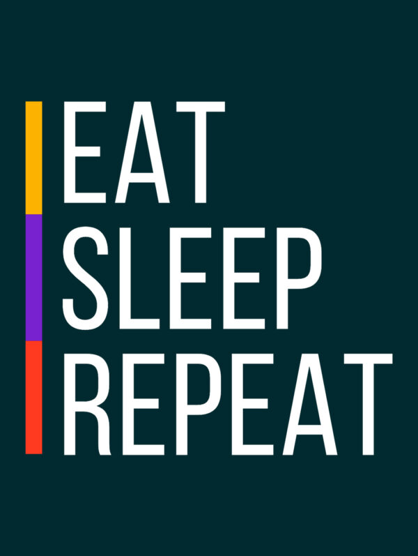 Eat Sleep Repeat Men's Petrol Blue T-Shirt