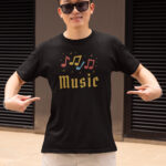 Music Men's Black T-Shirt