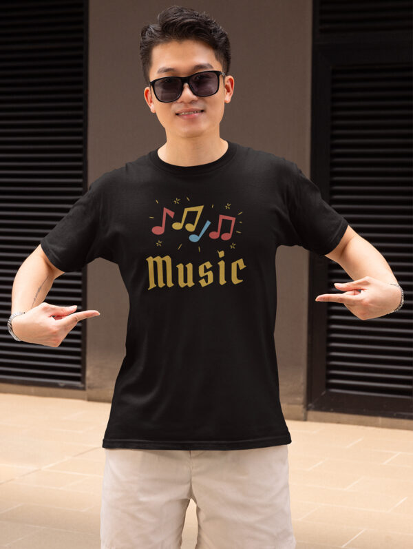 Music Men's Black T-Shirt