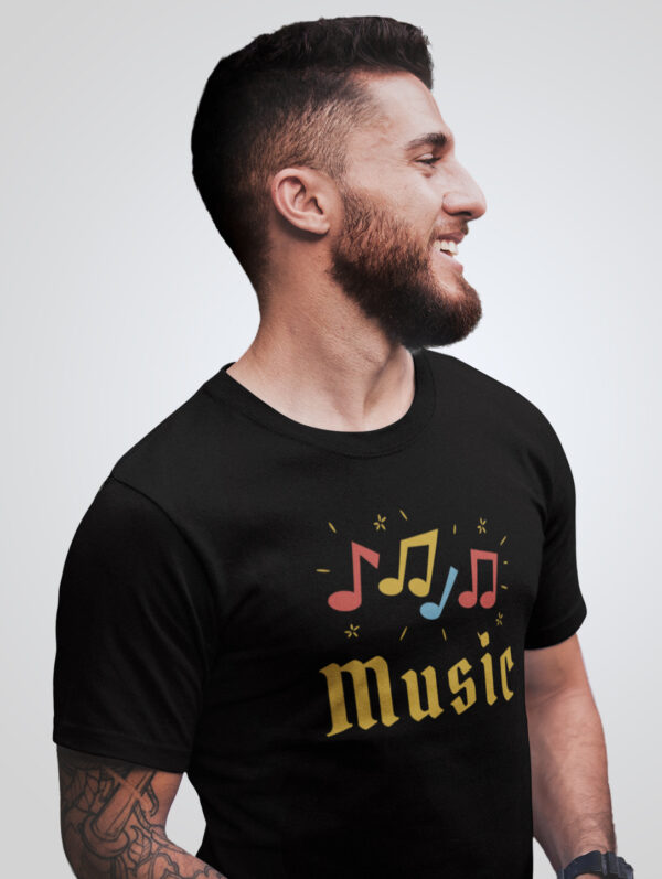 Music Men's Black T-Shirt