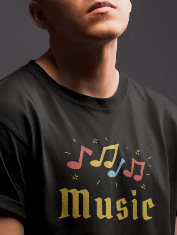 Music Men's Black T-Shirt